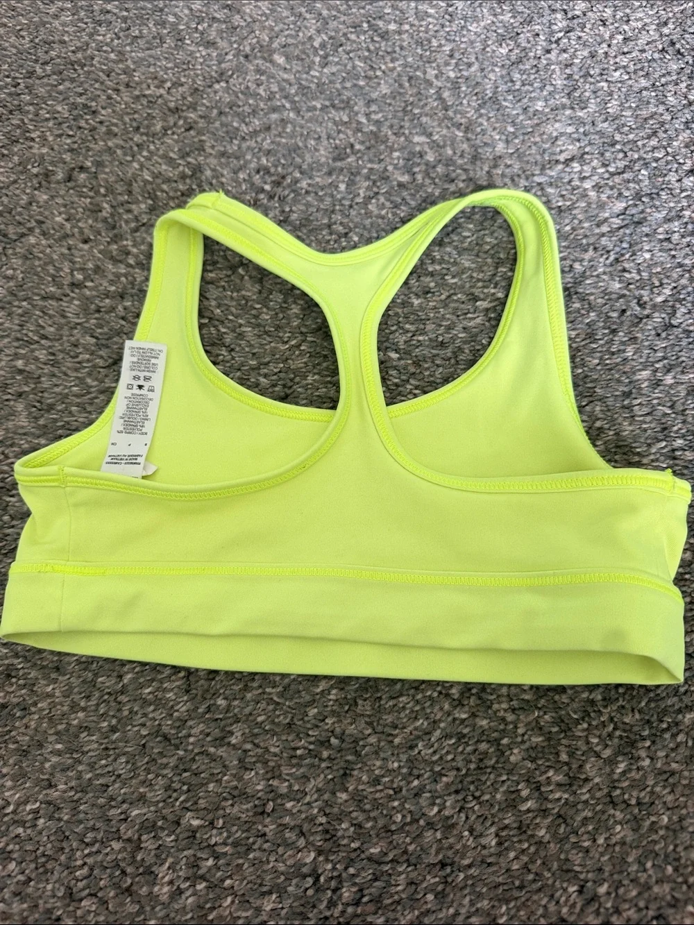 Nike Girls Neon Yellow Racerback Sports Bra